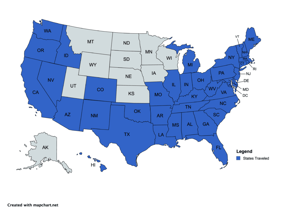 States in the USA