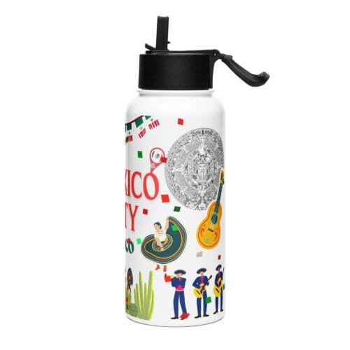 Mexico City Stainless Steel Water Bottle - Image 3