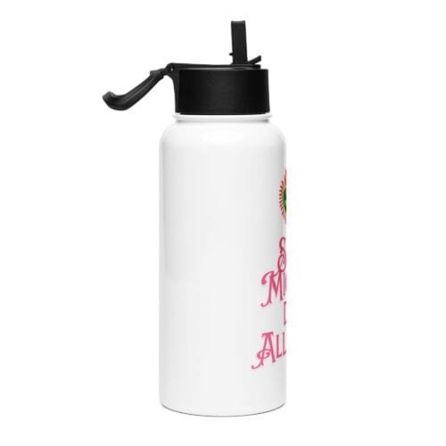 San Miguel de Allende Stainless Steel Water Bottle With a Straw Lid - Image 4