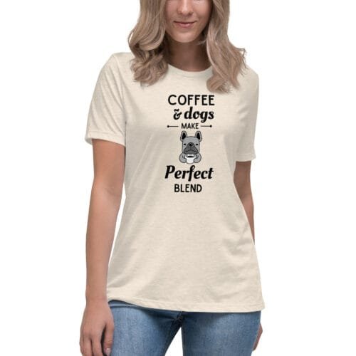 Coffee and Dogs - Women's Relaxed T-Shirt - Image 3